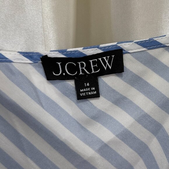 J.Crew Women’s | Gwyneth Stripe Luster Charmeuse Slip Dress | Size 14 - Picture 3 of 3